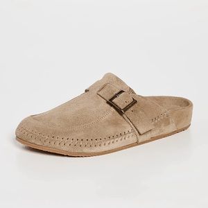 NWT RE/DONE Taupe Suede 70’s Moc Slides size 39 in Box